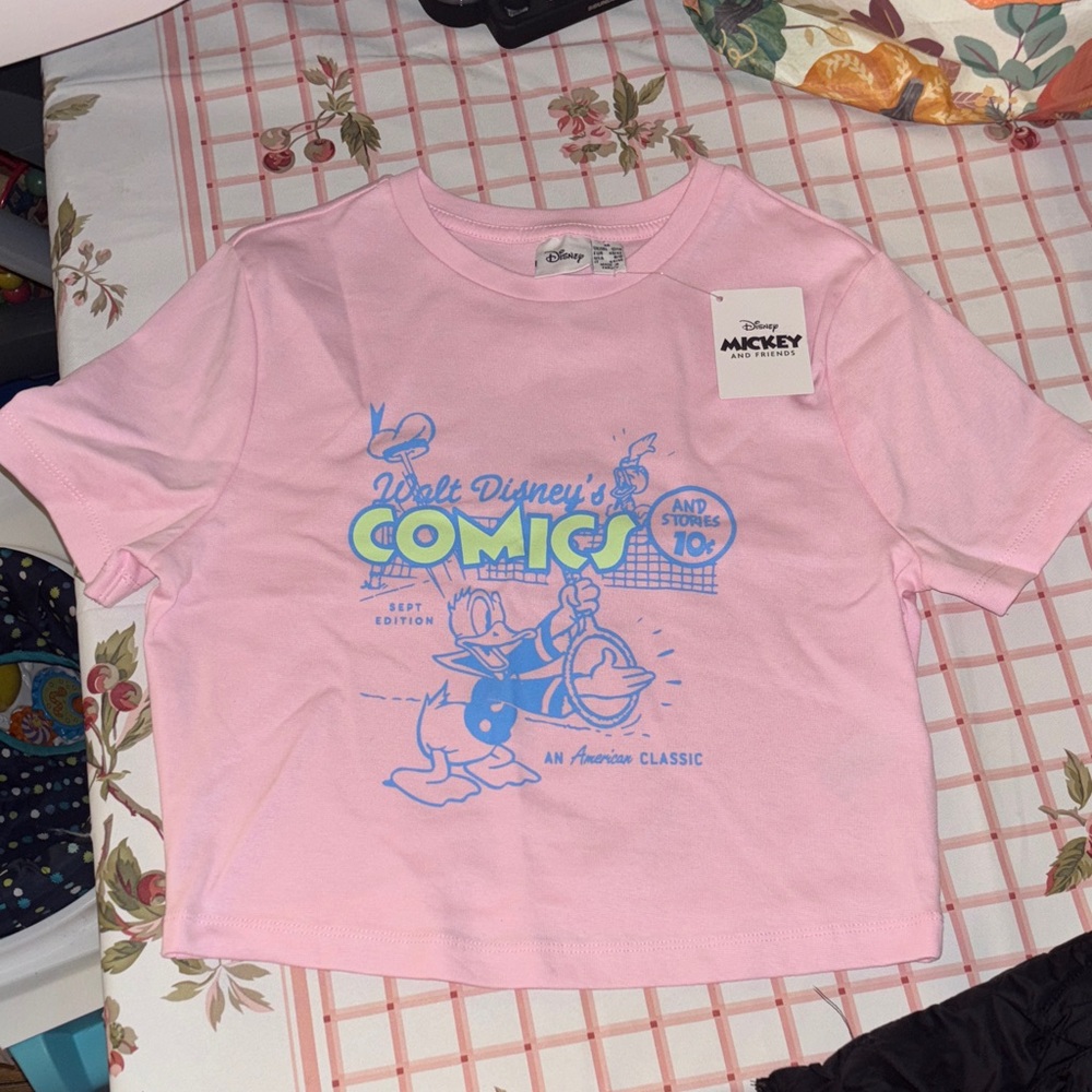 Disney Donald Duck Pink Comic Kids T-Shirt
